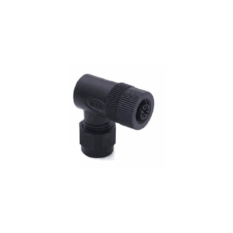 Connecteur femelle M12P, 4 pol., codage A IP67, 4A, non-blindé